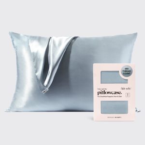 Satin Pillowcase in Haze Blue